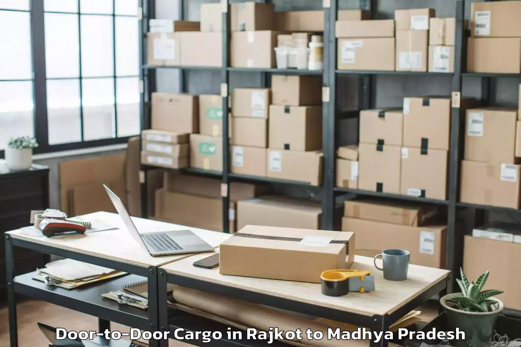 Quality Rajkot to Basoda Door To Door Cargo